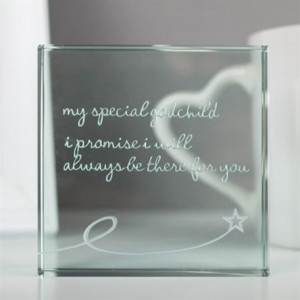 Spaceform Medium Paperweight 'My Special Godchild'