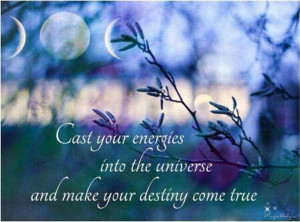 Cast your energies into the Universe