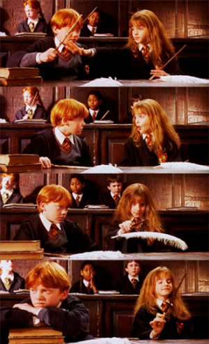 .‘You’re saying it wrong,’ Harry heard Hermione snap. ‘It ...