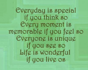 Everyday is special