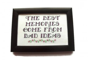 Funny Memories Quote Completed Framed Subversive by RatherUnseamly, £ ...