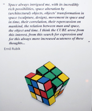 ... David Wittman read a letter from Erno Rubik who created Rubik's cube