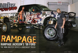 Rampage Jackson, mixed martial arts star and now movie star with his ...