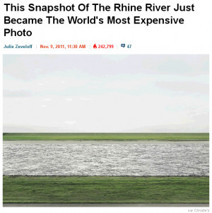 ... for Andreas Gursky's photograph of the Rhine River, called Rhein II