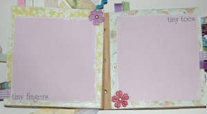 ... charms a tag and some ribbon. Picture of sleeping baby to go here