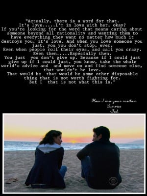 How I met your mother. Sunrise, season 9. - Himym quotes - Ted quotes