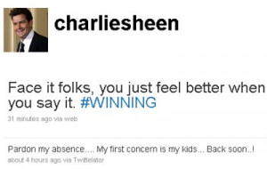 Winning Quotes Charlie Sheen Winner charlie sheen has been