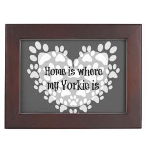 Home is where my Yorkie is Quote Memory Boxes