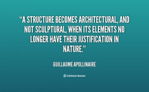 structure becomes architectural, and not sculptural, when its ...