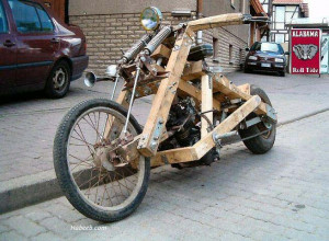 Funny motorcycle made of wood - hillbilly or redneck? (funny pics and ...