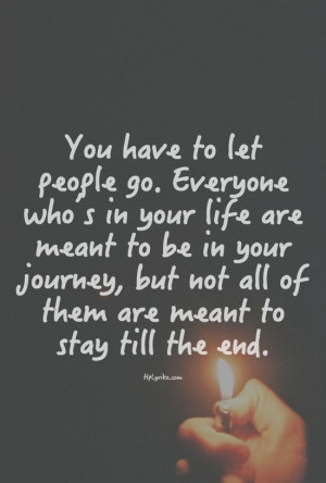 You have to let people go