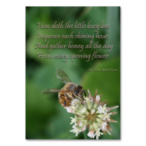 Honey Bee Quotes Honeybee issac watts quote