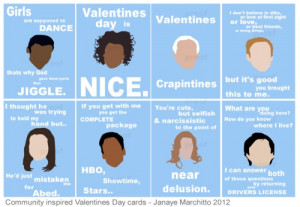 will definitely hand out these Community Valentine's Day cards in a ...