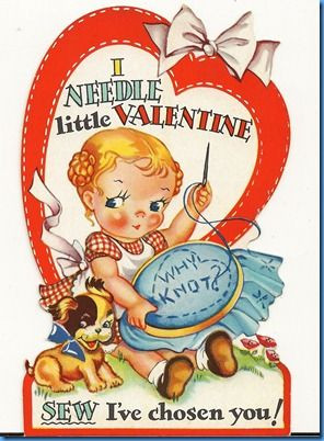 needle little valentine i love the wordplay on old valentine cards