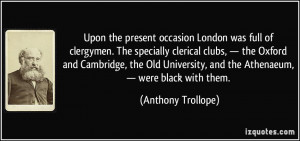 Upon the present occasion London was full of clergymen. The specially ...