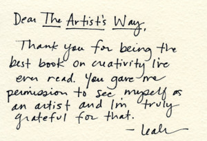 The Artists Way Dear the artist's way