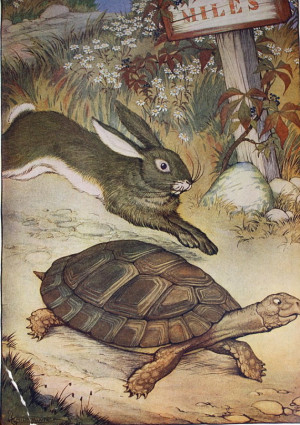 Tortoise And Hare Race Royalty Free Stock Vector Art Illustration