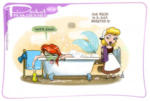 ... Suffocates In Cinderella’s Bubble Bath In Pocket Princesses Comic