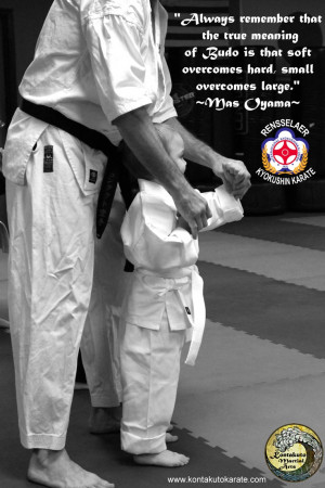 Always remember that the true meaning of Budo is that soft overcomes ...