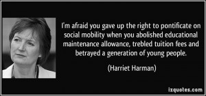afraid you gave up the right to pontificate on social mobility ...