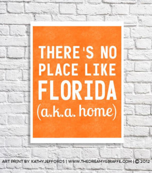 Florida Art Print Home Quote Florida Wall Decor Florida Love Florida ...