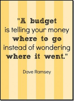 Budget is telling your money where to go instead of wondering where ...