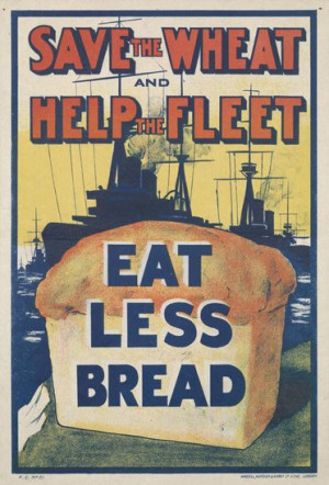 Poster encouraging people to eat less bread