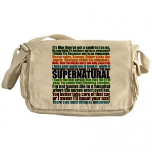 Supernatural Quotes Messenger Bag