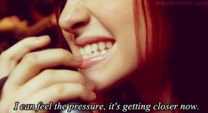 ... image include: paramore pressure, paramore, pressure, quote and text