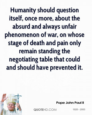 Pope John Paul II War Quotes