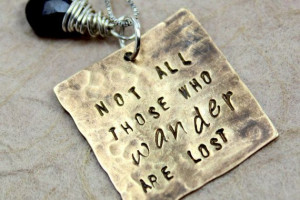 The Hobbit Necklace stamped Quote jewelry from by faithworksart, $38 ...