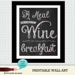 meal without wine chalkboard digital by PolkaDotPixels on Etsy