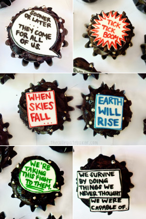 Dark Chocolate Mocha Cupcakes, Falling Skies Cupcakes