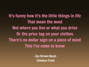 Zac Brown Band Chicken Fried - Country Love!