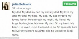 Juliette Lewis pays emotional tribute to actor father Geoffrey Lewis ...