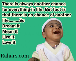 life quotes there is always another chance for everything in life but ...
