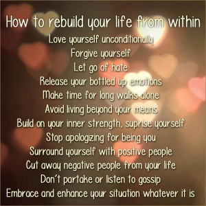 Rebuild Your Life From Within