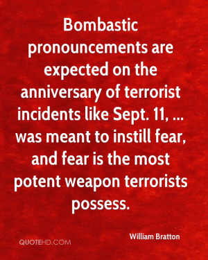 Bombastic pronouncements are expected on the anniversary of terrorist ...
