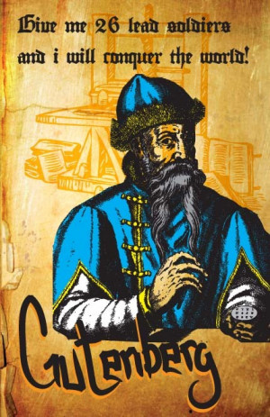 Johannes Gutenberg Print 11x17 - Famous Seniors