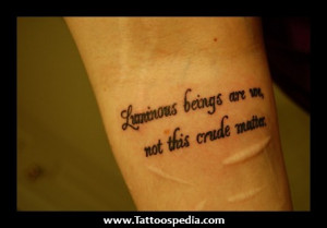 Patriotic Quote Tattoos Star wars quote tattoo on arm