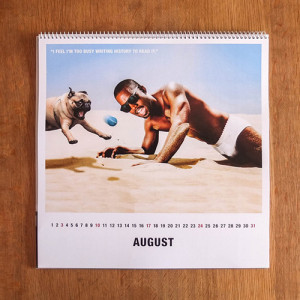Kanye West 2014 Pug Calendar in for humans