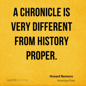 Howard Nemerov History Quotes
