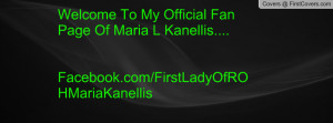 Welcome To My Official Fan Page Of Maria L Kanellis....Facebook.com ...