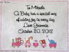 Baby Quilt Label Animal Train Custom Made & by TheQuiltLabelLady, $11 ...