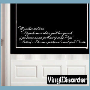 ... me, Sports Vinyl Wall Decal Sticker Mural Quotes Words AM002MymotherV