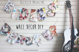 Diy Magazine Wall Quotes Recycled magazine diy