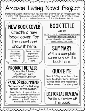 An Amazon Listing Cumulative Novel Project! Students make their own ...