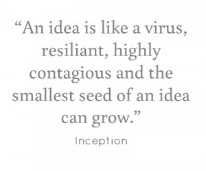 an idea is like a virus inception
