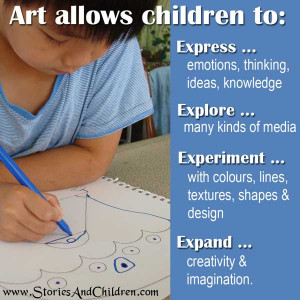The real purpose of children's art is for children to engage in the ...