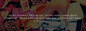 Click to get this messy females talk noise facebook cover photo